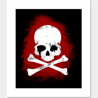 Dead Mans Hand Skull and Cross Bones Posters and Art